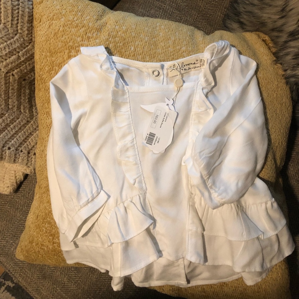 Lil Lemons white long sleeve 12/18